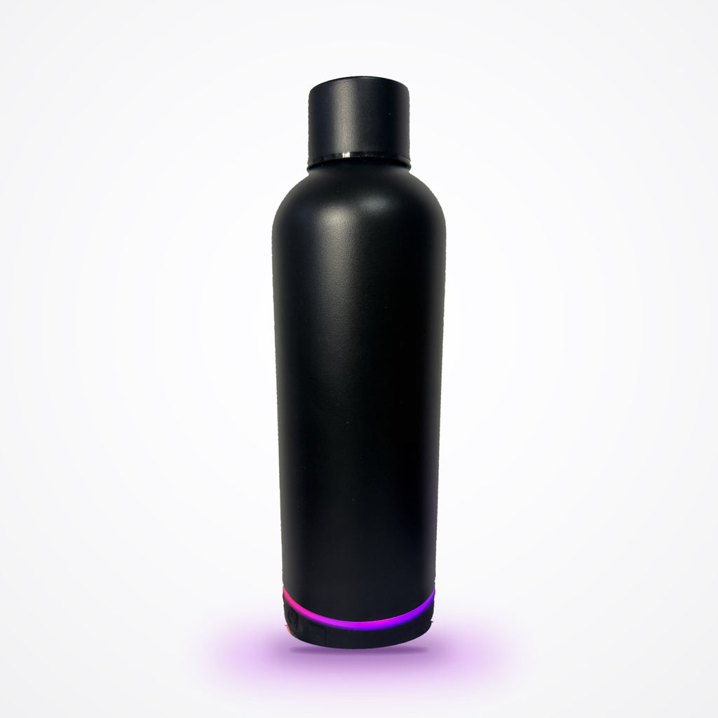 Termos cu boxă Bluetooth integrată, 430 ml – oțel inoxidabil, lumini LED