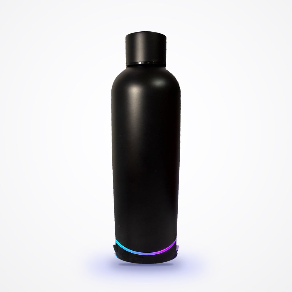 Termos cu boxă Bluetooth integrată, 430 ml – oțel inoxidabil, lumini LED