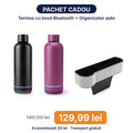 Pachet Cadou: Termos cu boxă Bluetooth + Organizator auto cu strasuri